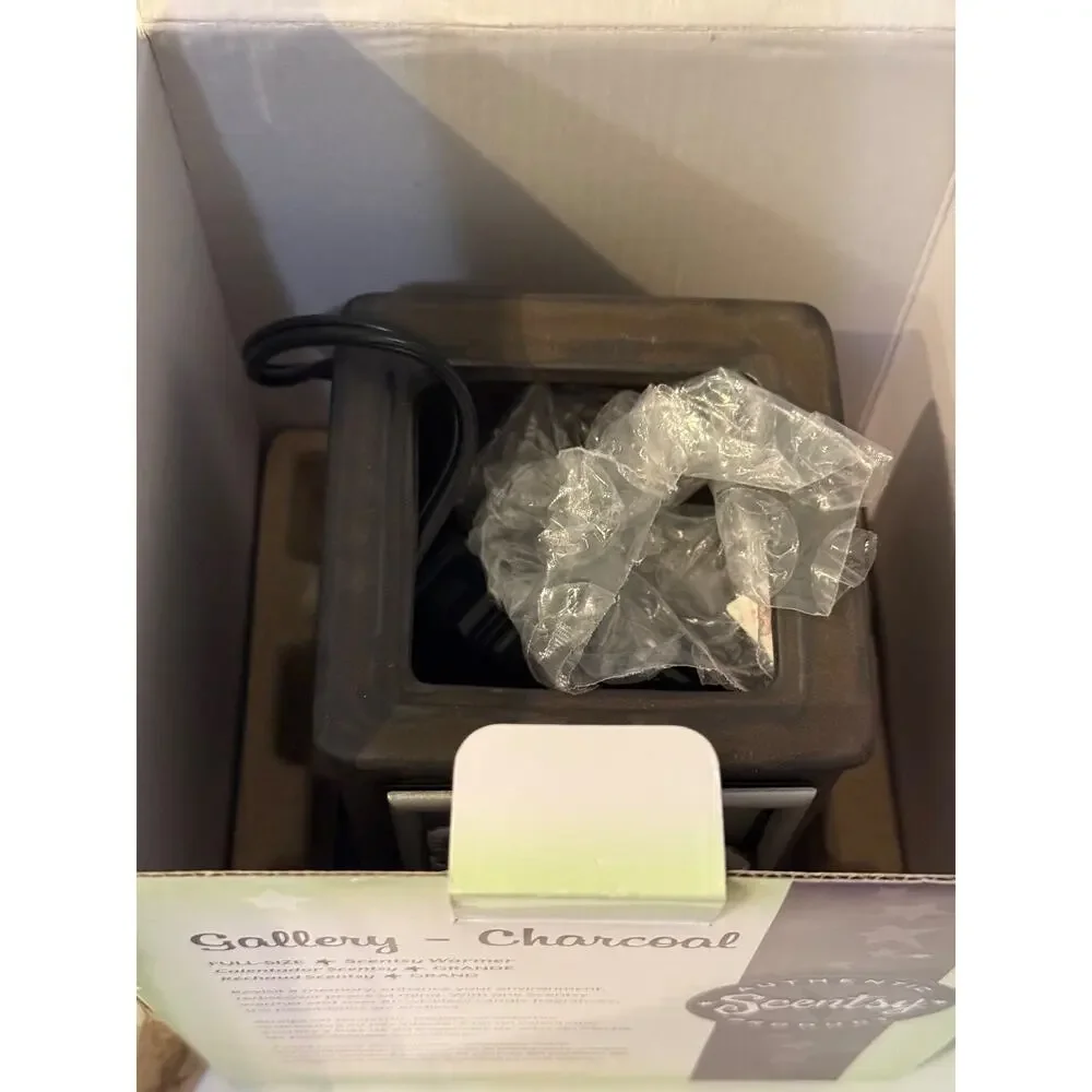 🕯️ Scentsy Gallery Charcoal Warmer Motorcycle Full Size New In Box w/ Wax Bars